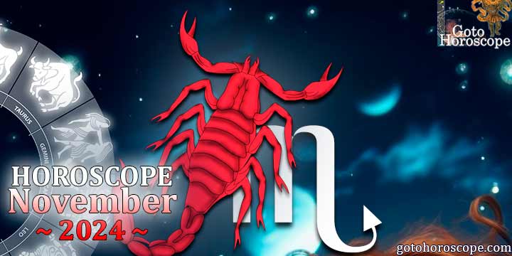 Scorpio monthly Horoscope for November 2024 