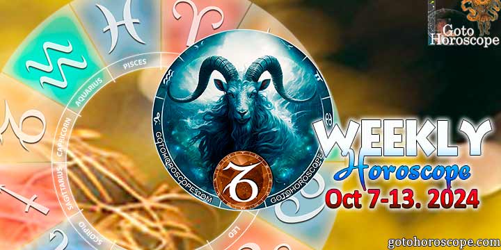 Capricorn week horoscope October 7—13, 2024