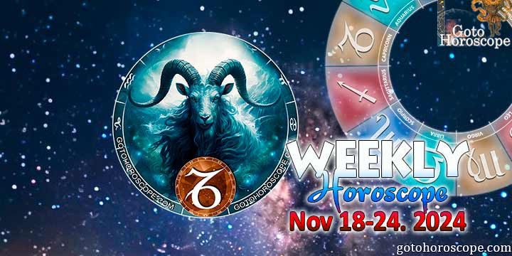 Capricorn week horoscope November 18—24, 2024