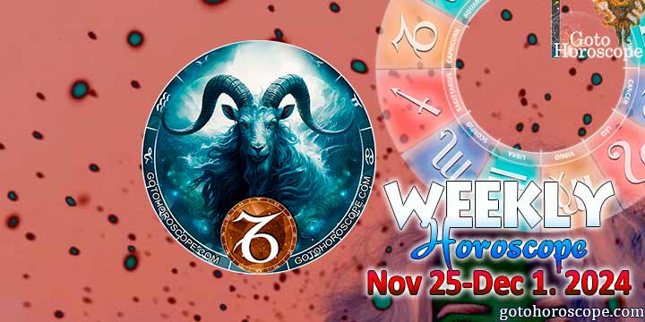 Capricorn week horoscope November 25—December 1, 2024