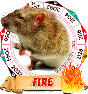 chinese new year fire rat